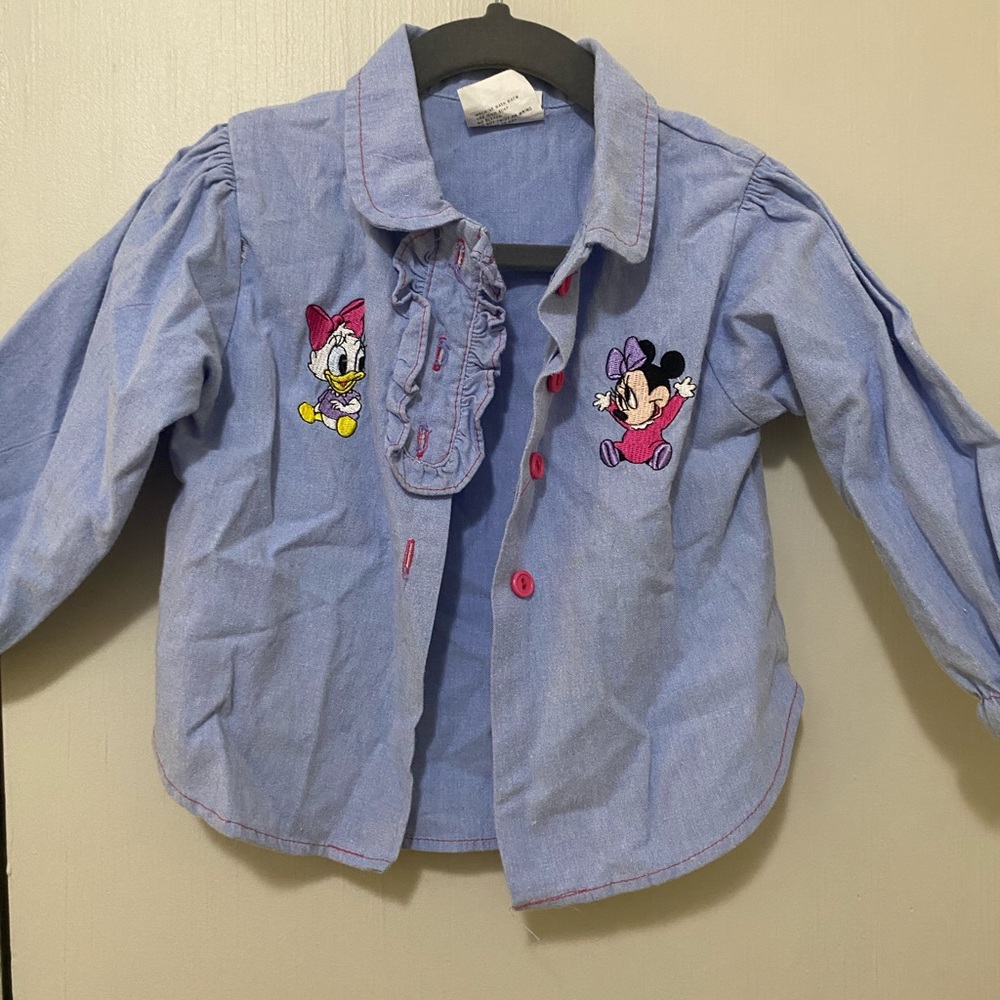 Disney Vintage Toddler Chambray Button Down Shirt